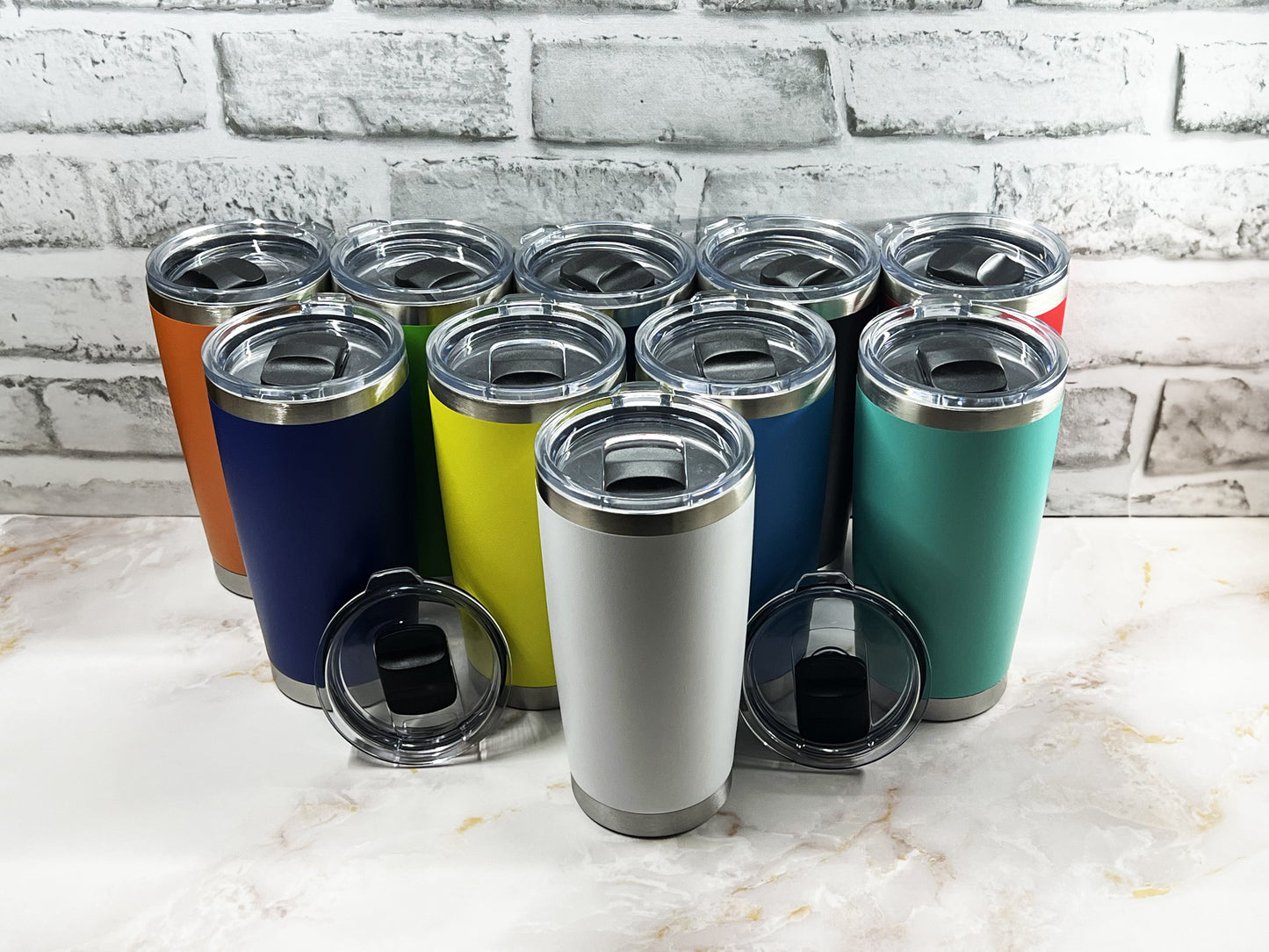 Rwp | Personalized 20oz Tumbler, ADD YOUR LOGO, Wholesale Tumblers, Free Laser Engraved Cup, Cooperate Gift, Branded, Powder Coated