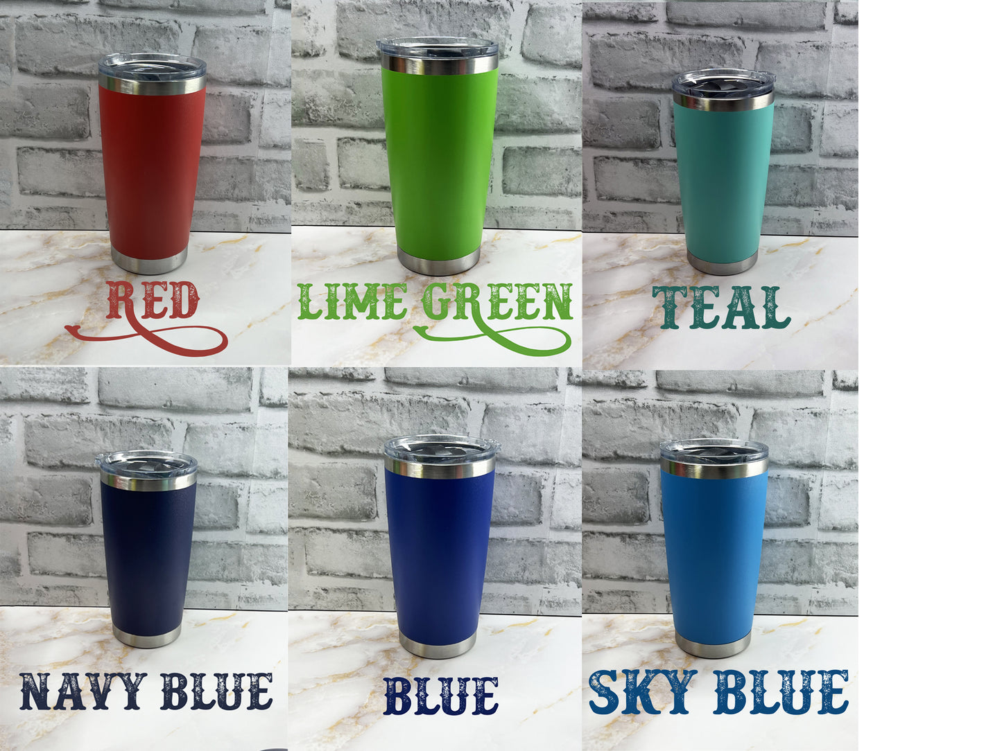 Rwp | Personalized 20oz Tumbler, ADD YOUR LOGO, Wholesale Tumblers, Free Laser Engraved Cup, Cooperate Gift, Branded, Powder Coated