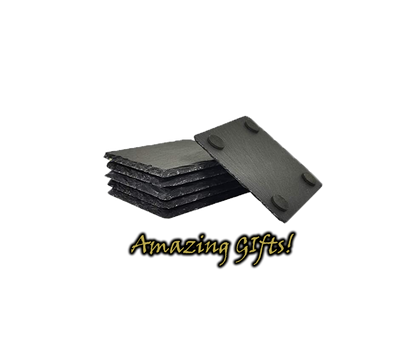 Black Stone Slate Coaster Set's | Set's of 4/6/10